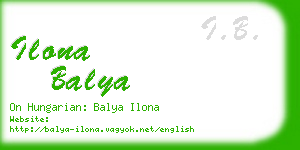 ilona balya business card